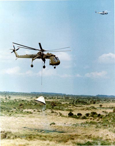 Skycrane and Apollo boilerplate capsules