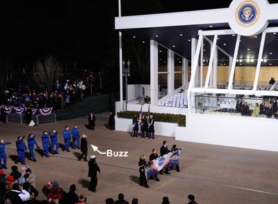 Aldrin in inaugural parade