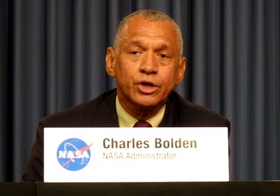 Bolden at KSC