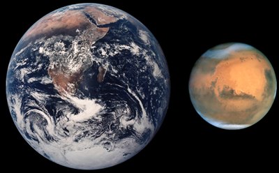 Earth and Mars