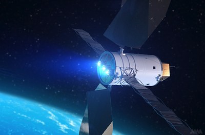 Solar electric propulsion illustration