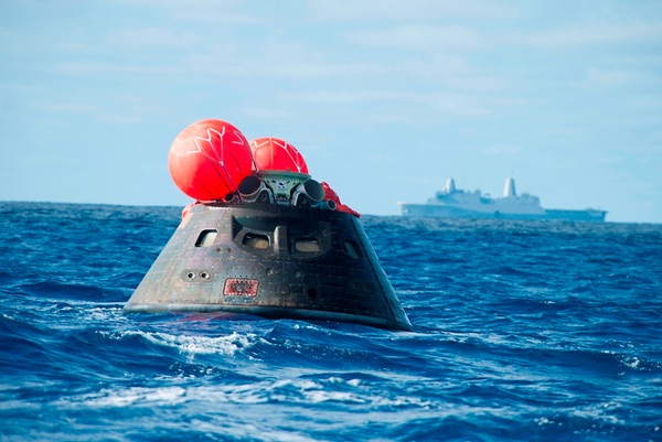 Orion after splashdown