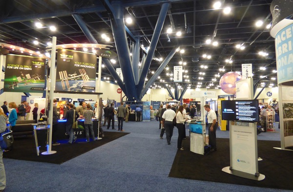 SpaceCom exhibit hall