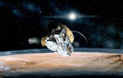 New Horizons at Pluto illustration