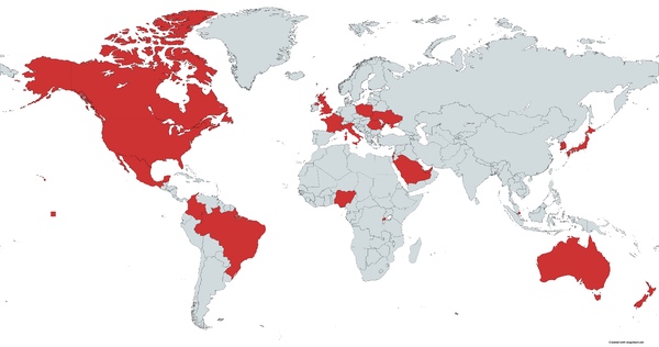 Artemis Accords map