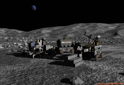 Lunar settlement illustration