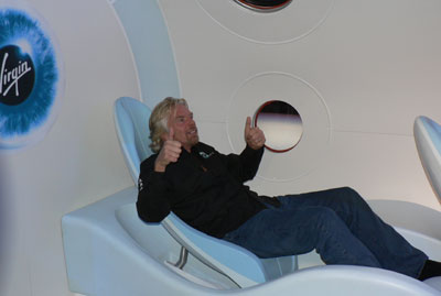 Branson in SS2 cabin