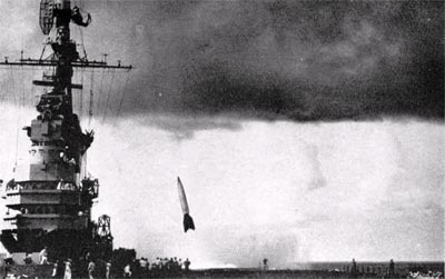 V-2 launch from USS Midway