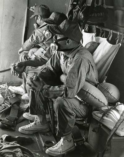 Apollo 12 crew in Helo 66