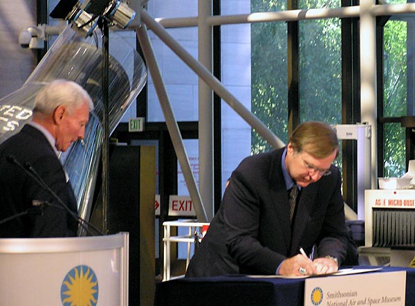 Allen signs document