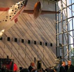 SpaceShipOne above Rutan and Allen