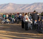 Crowds view the flight